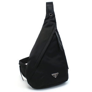 Prada Body Bag Brand Leather Triangle Logo Nero Black